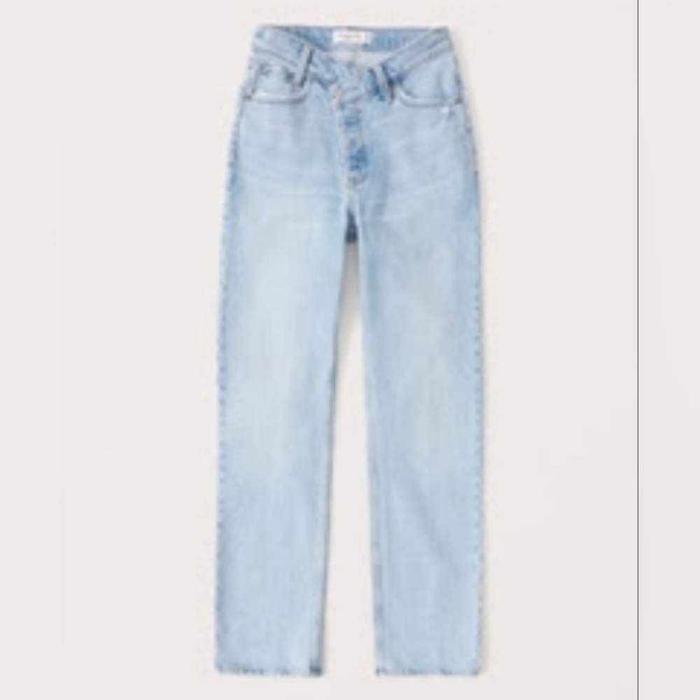 Abercrombie & Fitch Women's High Rise Light Blue Jeans